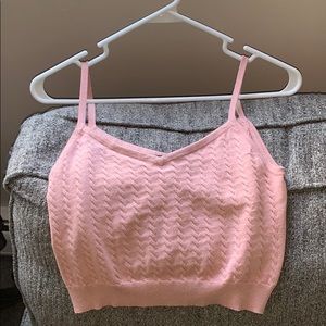 Pink cropped tank